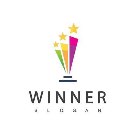 Winner Trophy Logo Template, Leadership And Competition Award Icon ...