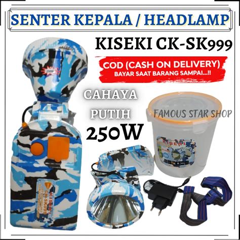 Jual Head Lamp Senter Kepala KISEKI CK SK999 250 WATT BODY LORENG