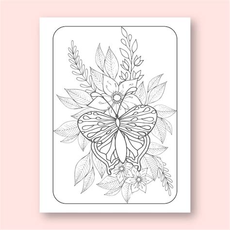 Premium Vector Floral Colring Page For Adult And Child