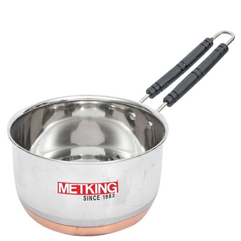 2 5 L Metking Round Stainless Steel Saucepan Size 11mm Thickness At