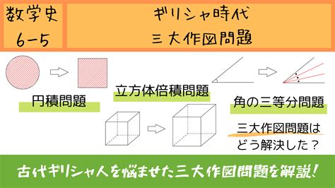 【数学史6－5】三大作図問題～その概要とギリシャ時代の成果を解説！～ ますひす