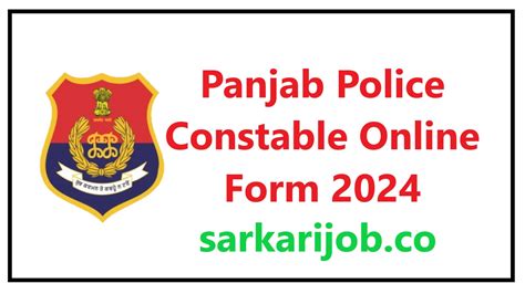 Punjab Police Constable Online Form Online Apply Date Archives