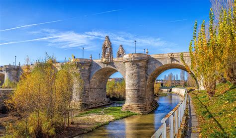 Picture Madrid Spain Autumn Bridge Nature River Street Lights