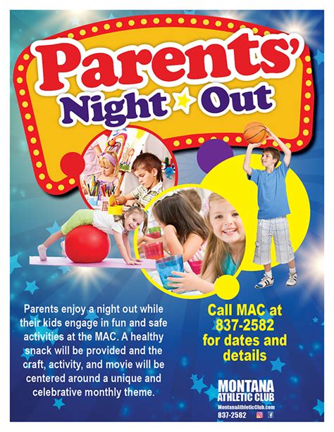 Parents Night Out Montana Athletic Club Bigfork Mt 406 837 2582