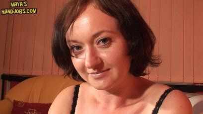 Amazing Brunette MILF Maya Gets Her Hands On A Stiff Shaft 15 Photos