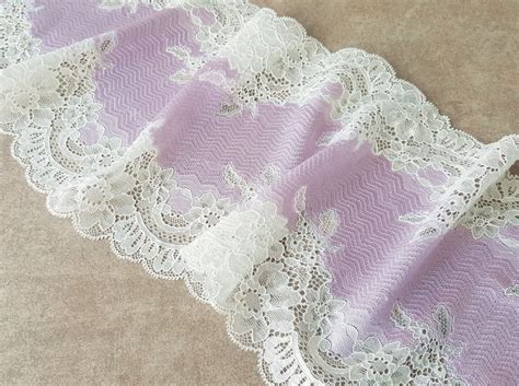 Pink Stretch Lace Trim Elastic Lace Fabric Wedding Lingerie Etsy