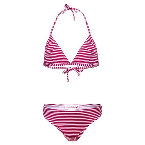 Elle Trekant Bikini Amaranth White Petit Crabe