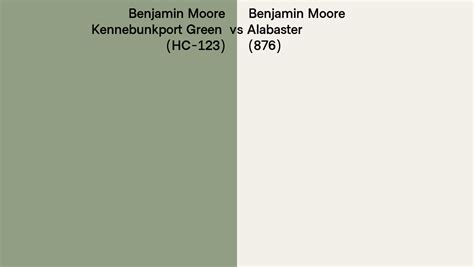 Benjamin Moore Kennebunkport Green Vs Alabaster Side By Side Comparison