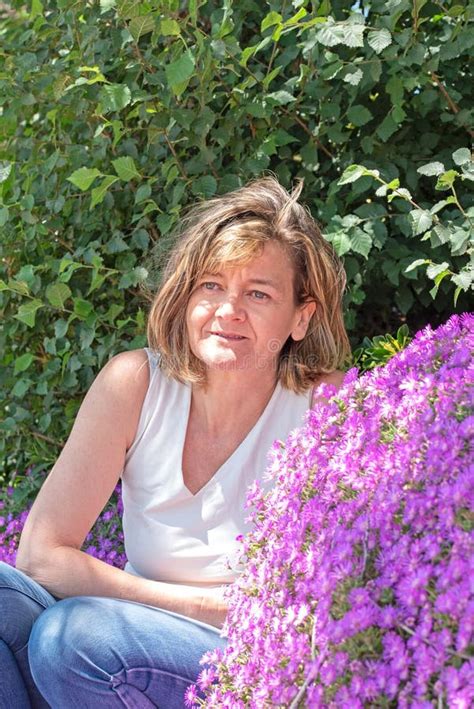 Natural Beauty Of A Mature Woman On A Summer Day Stock Photo Image Of Portrait Woman