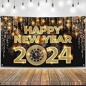 Katchon Xtralarge Happy New Year Banner New Year Backdrop