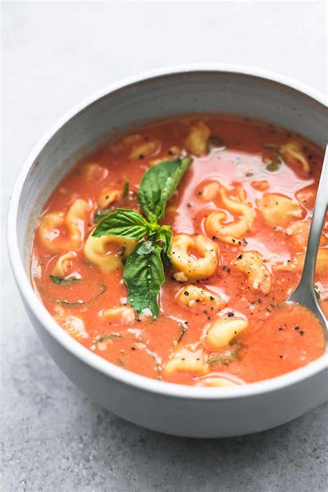 Creamy Tomato Basil Tortellini Soup Recipe Dandk Organizer