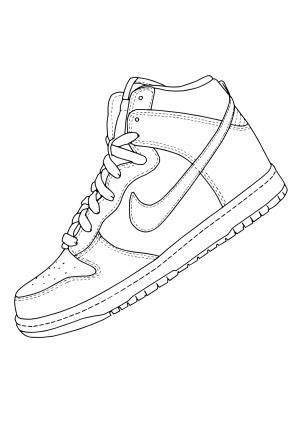 Disegno Di Sneaker Nike Da Colorare Disegni Da Colorare E Stampare