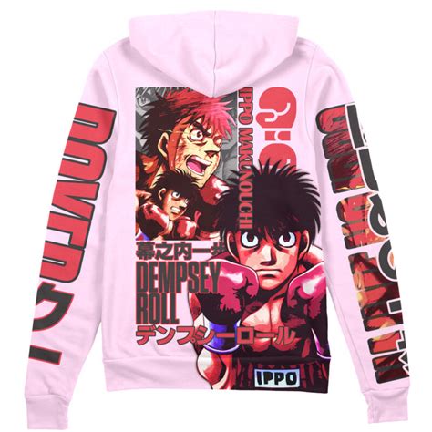 Ippo Makunouchi Hajime No Ippo Streetwear Zip Hoodie Jacket Anime Ape