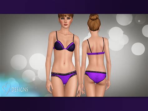 The Sims Resource Ombre Lace Lingerie Set