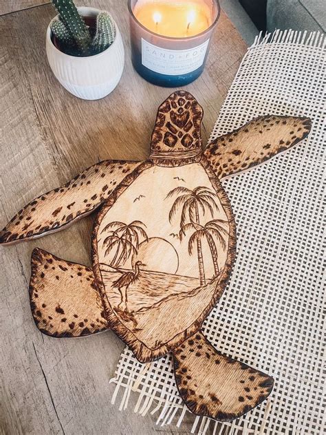 Wooden Sea Turtle Wall Hanging With Florida Coastal Art I Make Each