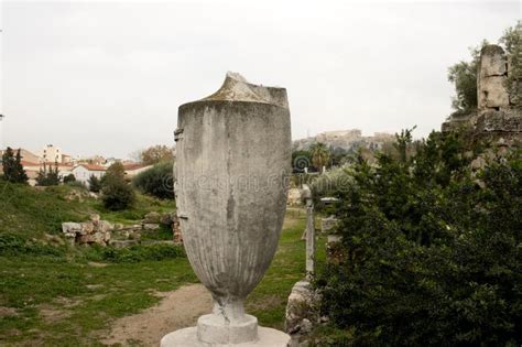 Ruins at the Roman Agora in Athens Stock Image - Image of traditional ...