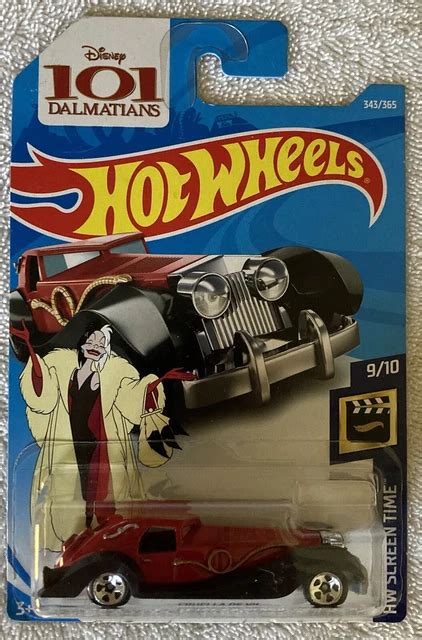 HOT WHEELS DISNEY Dalmations Cruella De Vil HW temps d écran