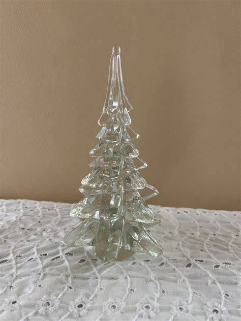 Vintage Art Glass Christmas Tree Holiday Decoration Decor Etsy