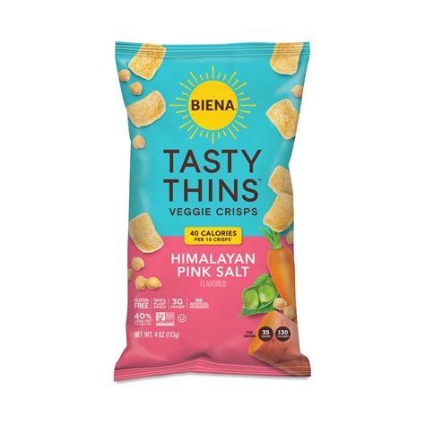 Biena Tasty Thins Chickpea Veggie Crisps Sea Salt Thrive Market