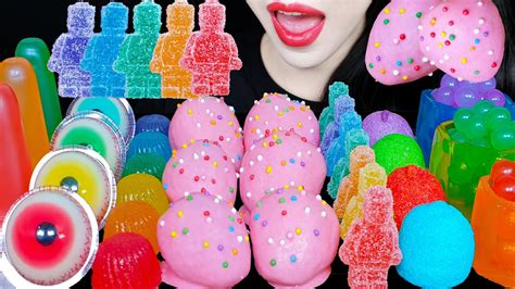 ASMR RAINBOW DESSERTS KOHAKUTO EYEBALL JELLY POPPING BOBA MARSHMALLOW