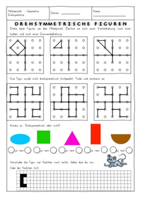 Drehsymmetrie In Der 4 Klasse Worksheet Crafter