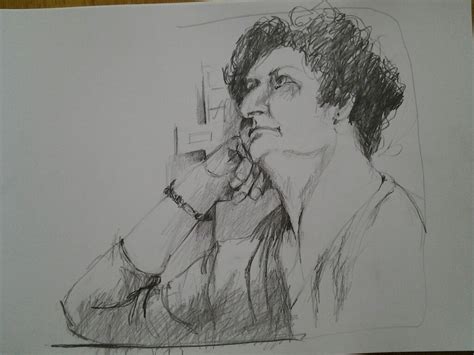 Potlood Tekening Pencil Drawing Marion Van Bergen Bergen Male Sketch