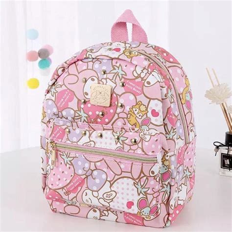 Hello Kitty My Melody Pink Small Backpack Depop