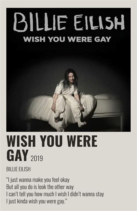 Wish You Were Gay Poster Album Songs Music Album Songs