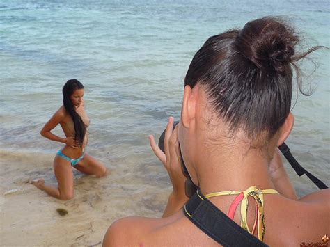 Marie And Melisa Mendini Get Naked After Modelling Bikinis On A Beach