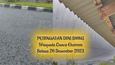 Peringatan Dini Bmkg Daerah Waspada Cuaca Ekstrem Selasa Desember