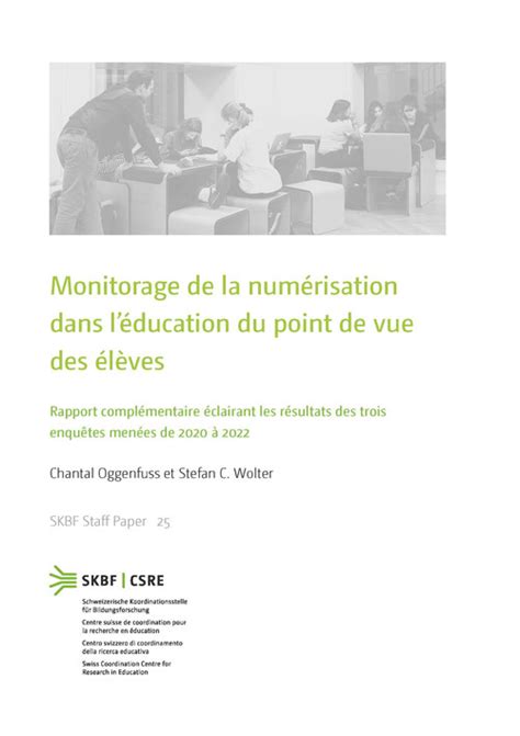 SKBF CSRE Monitorage de la numérisation dans léducation du point de