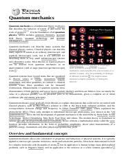 Understanding Quantum Mechanics: Theory & Applications | Course Hero