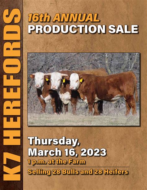 K7 Herefords Production Sale By American Hereford Association And