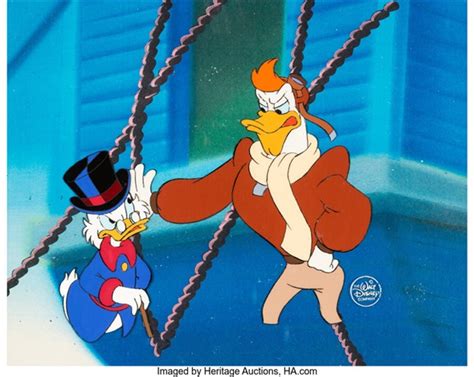 DuckTales Scrooge McDuck and Launchpad McQuack Production Cel Walt ...