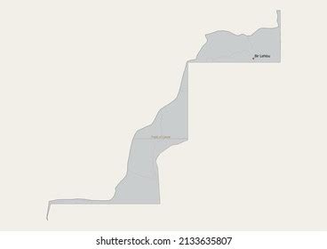 Western Sahara Political Map Capital National Stock Illustration