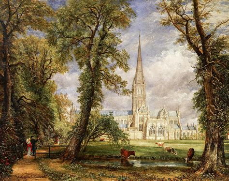 Salisbury Cathedral From The Bishop S Garden By John Constable Painting