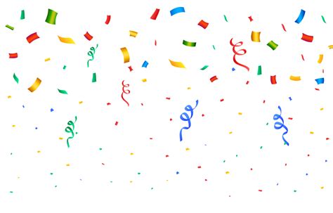 Realistic confetti background PNG. Multicolor celebration confetti ...