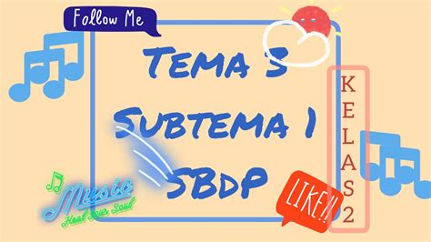 Tematik Kelas 2 SD Tema 3 Subtema 1 SBdP Pola Irama YouTube