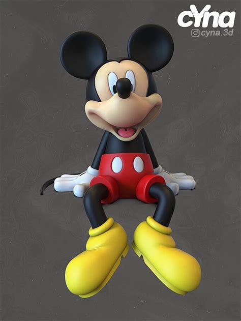 Download Free High-Quality Mickey Mouse 3D Model For Printing & DAZ ...