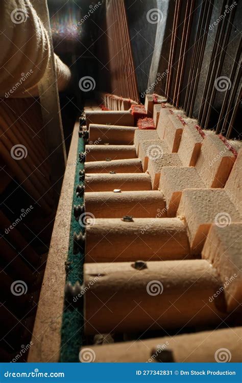 Inside the piano. stock image. Image of engineering - 277342831