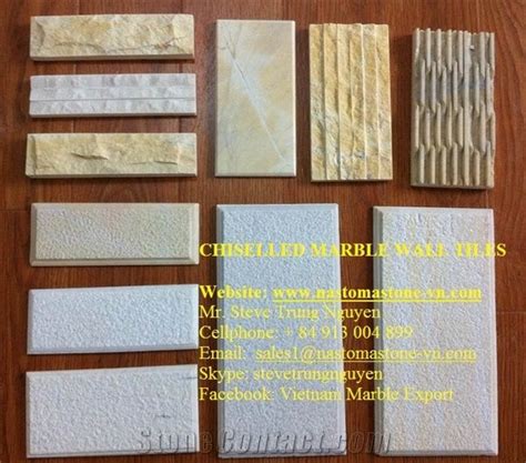 Chiseled Marble Wall Tiles From Nastoma Stone From Viet Nam