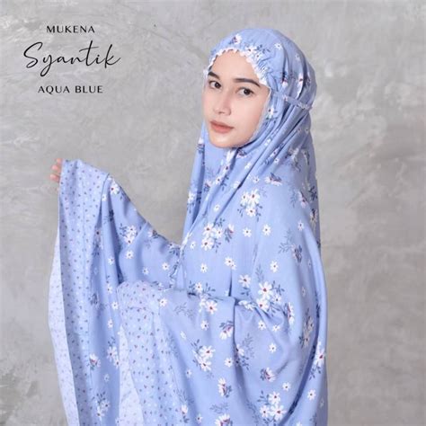 Jual Mukena Dewasa Katun Rayon Syantik Motif Bunga Mukena Daily Terbaru