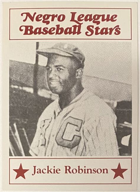 Jackie Robinson 1986 Fritsch Negro League Baseball Stars Kansas City