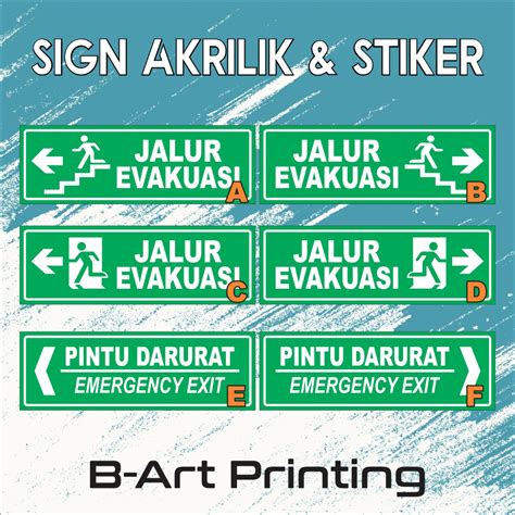 Jual Jalur Evakuasi Emergency Exit Atau Pintu Darurat Akrilik