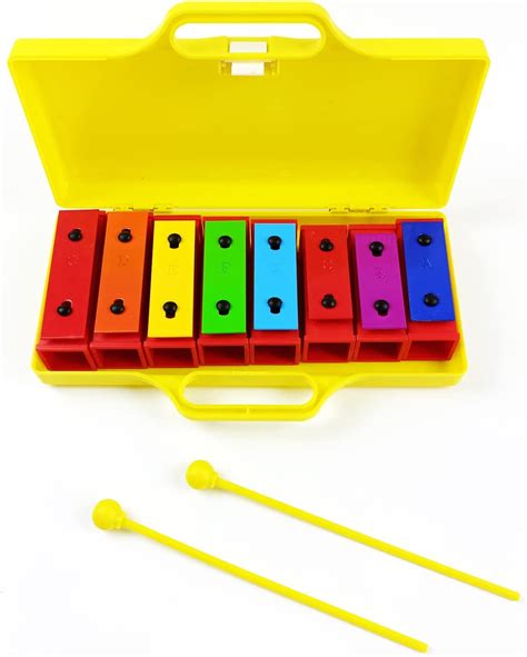 Loonelo Glockenspiel Xylophone With Yellow Case8 Metal