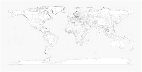 Blank World Map With Borders - Map