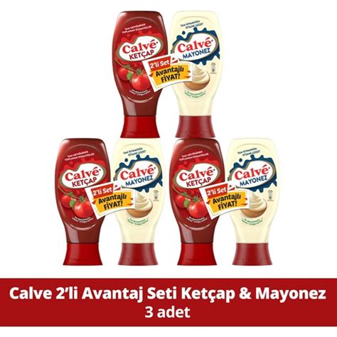 Calve Sos Ketçap Mayonez 2 Li Set 750 gr x3 Fiyatı