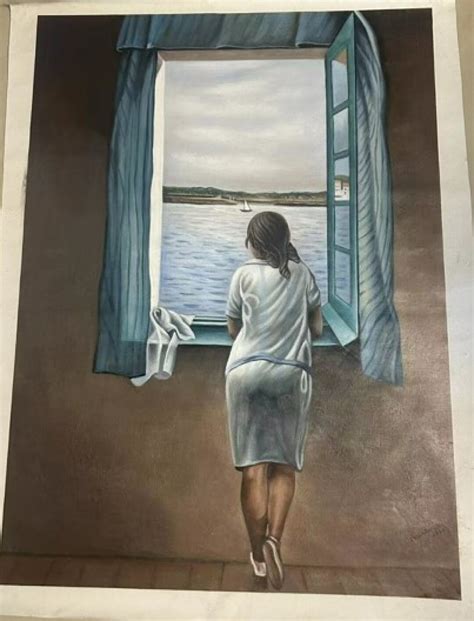 Salvador Dalí Mujer joven en una ventana 1925 reproducción Etsy España