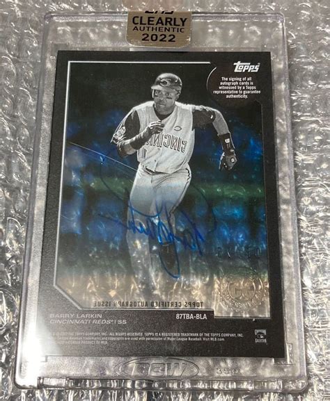 Yahoo Topps Clearly Authentic Barry Larkin Aut