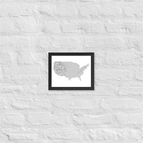 USA Ridgeline Plot | USA Topographic Poster – Topside Maps